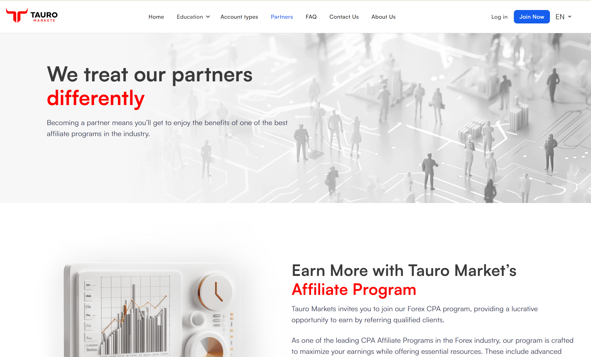 Tauro Markets partnerships page 